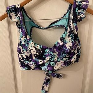 NWT Blue Purple floral Adore Me Swimsuit